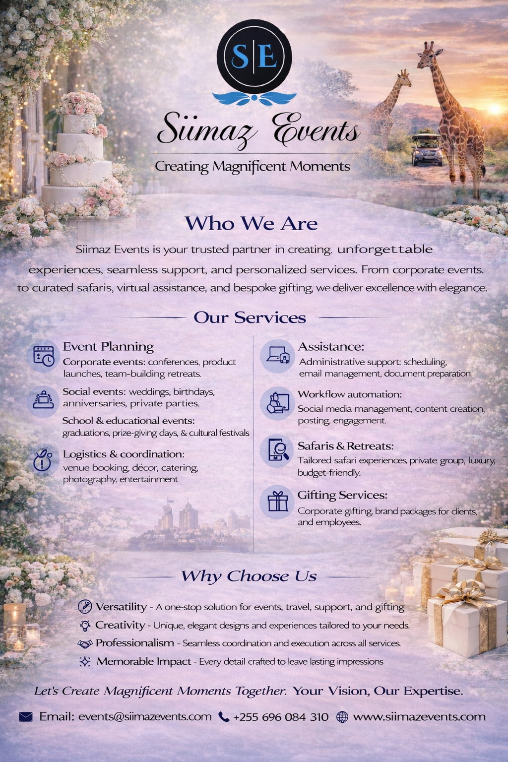 Siimazevents All Services Posters